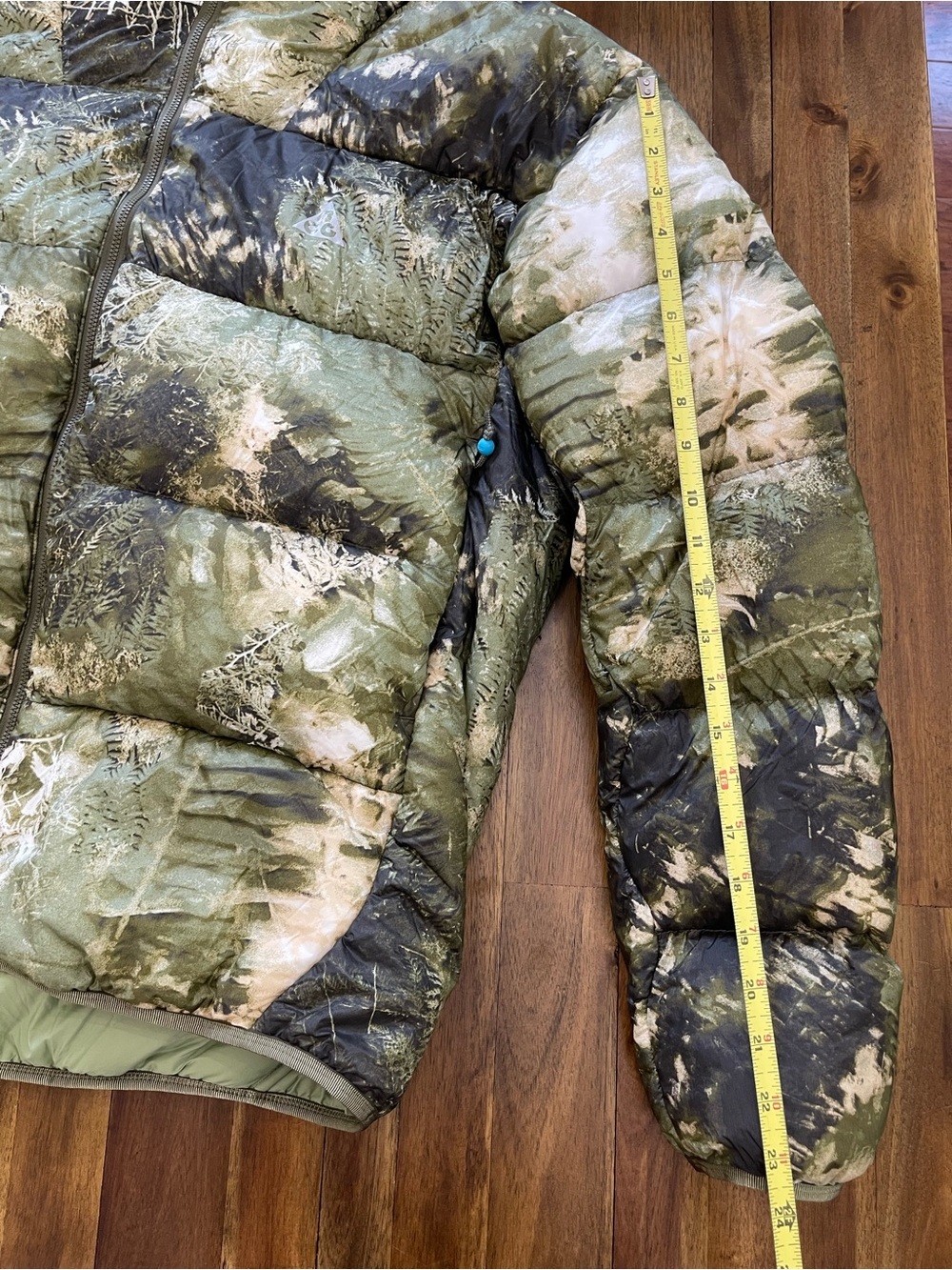 Nike ACG Lunar Lake green camo unisex primaloft packable hooded puffer jacket - Picture 6 of 10